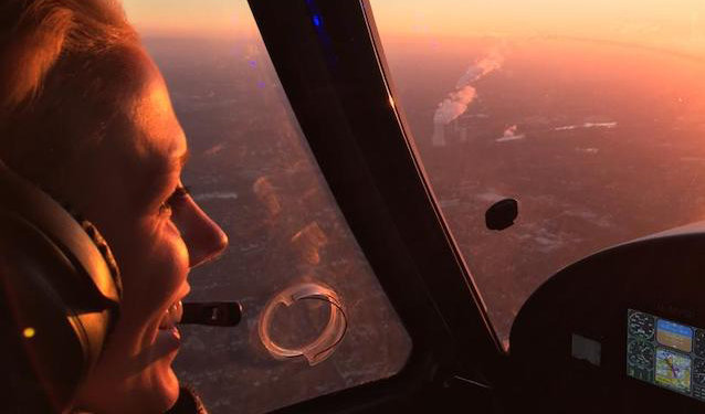 Rundflug in Bottrop Sonnenuntergang